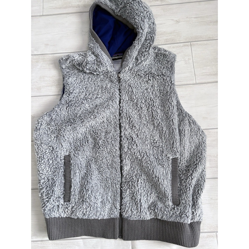 Patagonia Conejo Vest Women's L Gray Soft Fuzzy